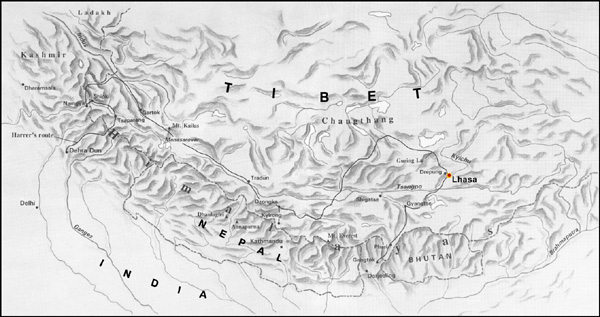map of Tibet