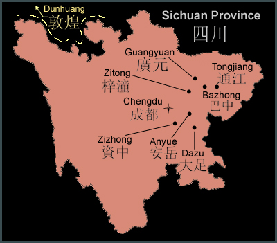 Sichuan map